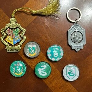 Slytherin Crest, Magnet, and Keychain Set